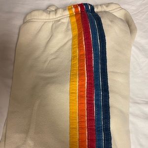 cream aviator nation sweatpants